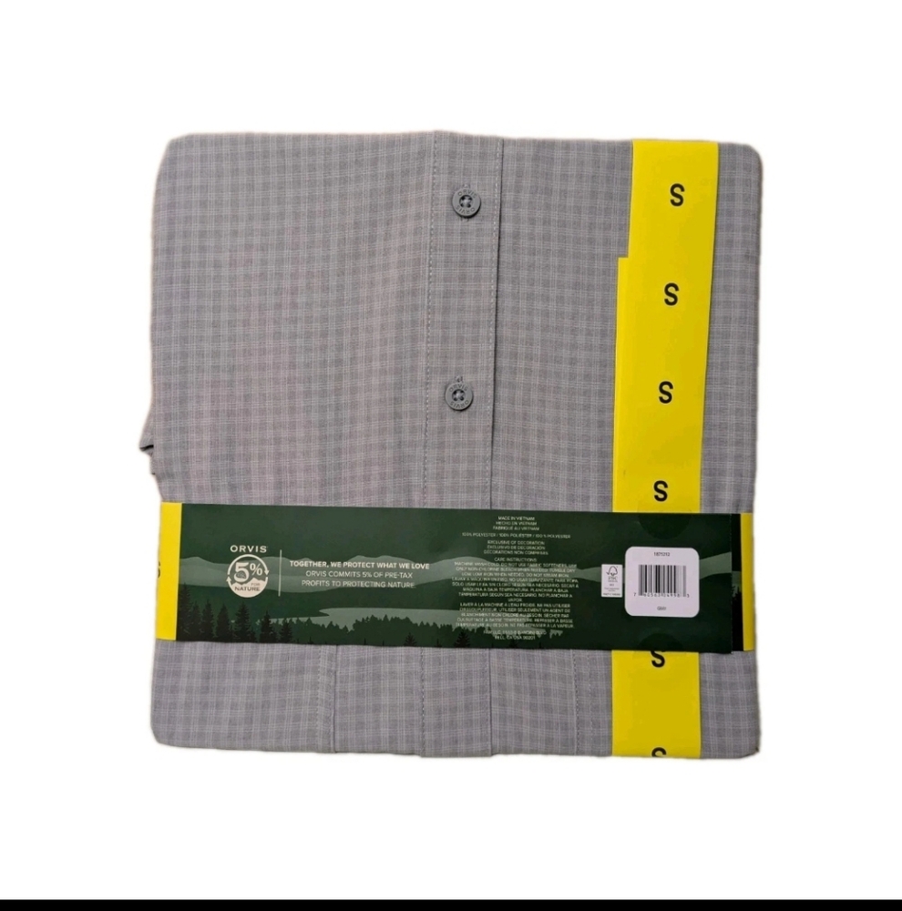 Orvis Light Gray Button-Down Shirt - image 2